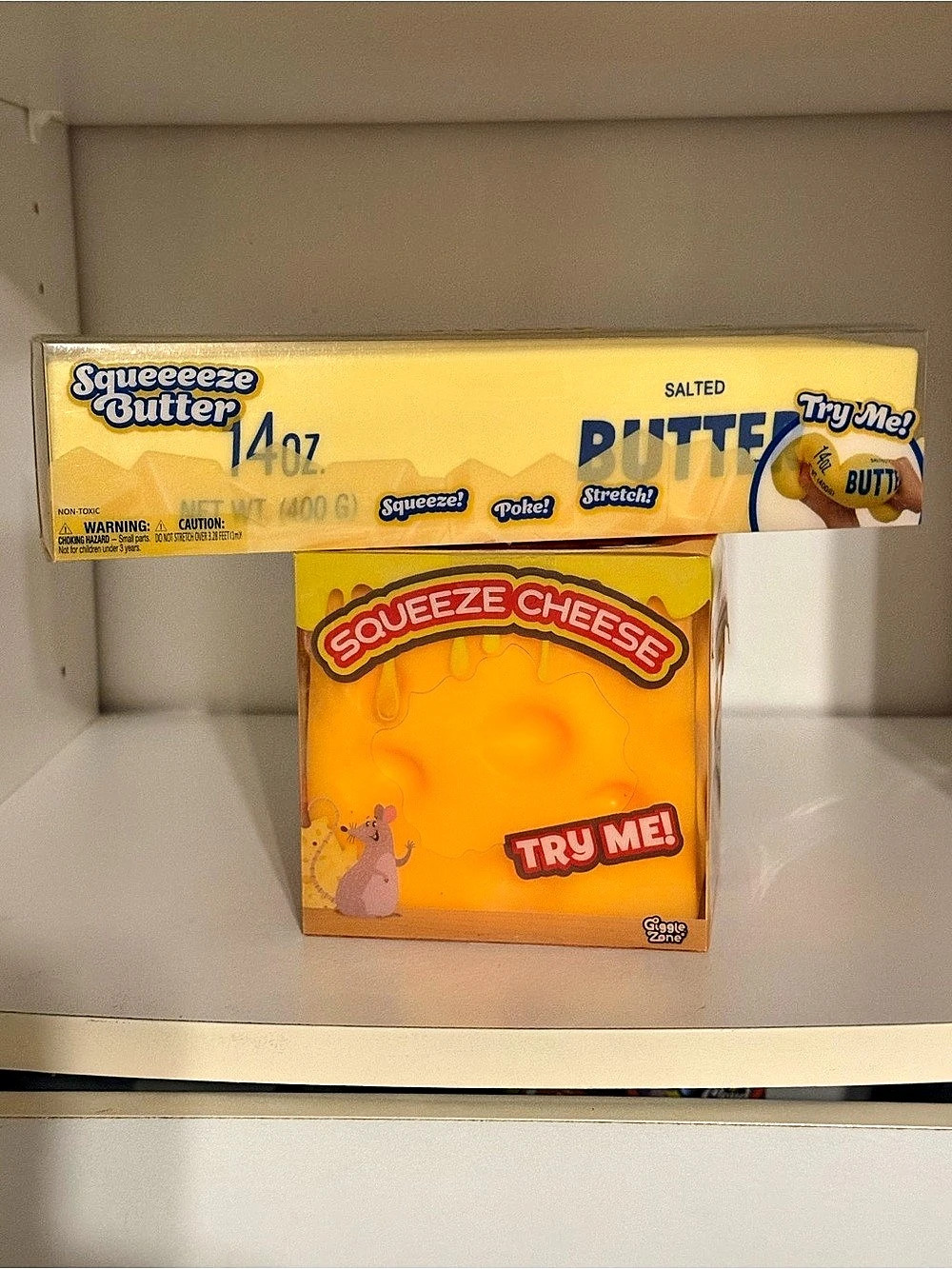 2 pack Squeezee Butter and Squeeze Cheese